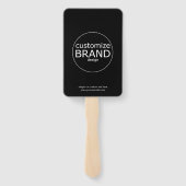 Werbehandschuhe mit Logo | Modernes Schwarz Fächer (Rückseite)