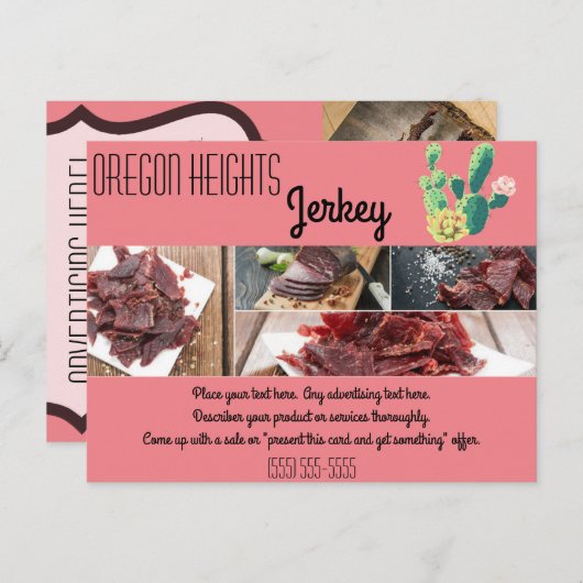 Werbekarte für Bohemische Kaktus - Erfolg Postkarte (Vorne/Hinten)