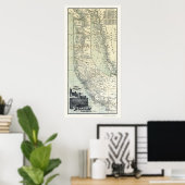 Werbekarte für Dampfschifffahrtswege 1891 Poster (Heimbüro)