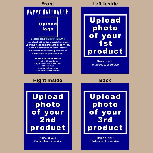 Werbekarte für das Unternehmen Halloween Karte