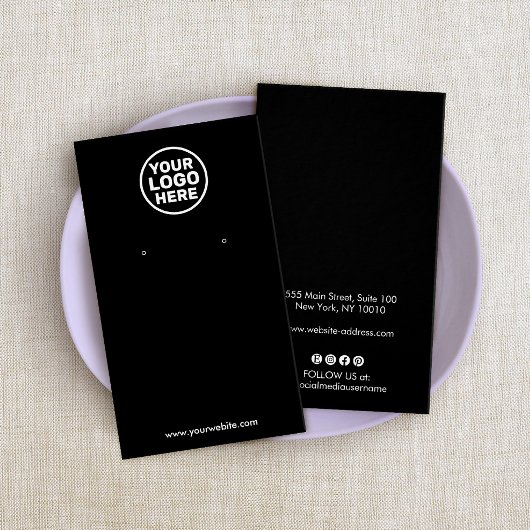 Werbekarte für soziale Medien mit schwarzer Add-Lo
