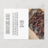 Werbekarte für Unternehmen Rustikale Zinn-Tafel Ce Postkarte (Rückseite)