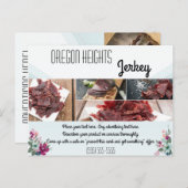 Werbekarte für Unternehmen Tropische Blume auf Blu Postkarte (Vorne/Hinten)