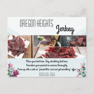 Werbekarte für Unternehmen Tropische Blume auf Blu Postkarte