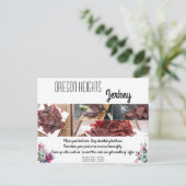 Werbekarte für Unternehmen - Tropische Blume Postkarte (Stehend Vorderseite)