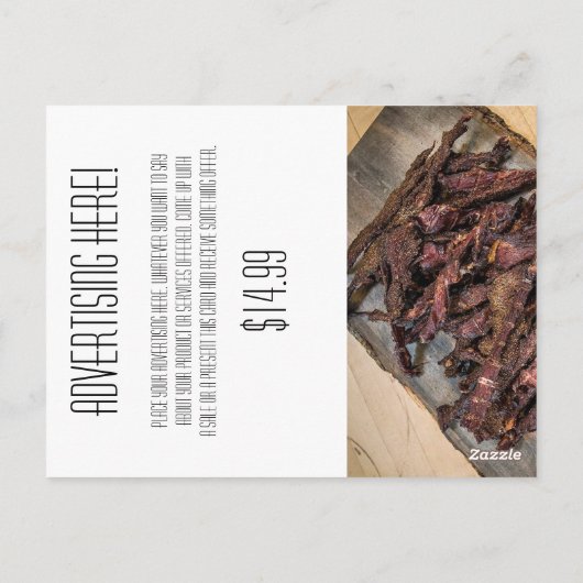 Werbekarte für Unternehmen - Tropische Blume Postkarte (Rückseite)