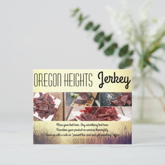 Werbekarte Sonnenaufgang - Weg zur Geschäftswerbun Postkarte (Stehend Vorderseite)