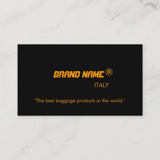 Werbekarten für Firmennamen. Visitenkarte (Vorderseite)