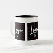 Werbelogo für personalisierte Unternehmen Zweifarbige Tasse (Vorderseite Links)