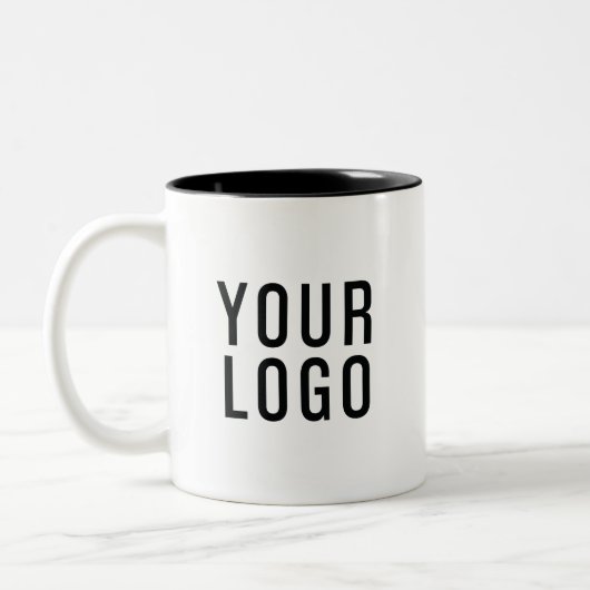 Werbelogo für Unternehmen Zweifarbige Tasse (Links)