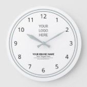 Werbemarken für Minimalistische Firmenlogo Große Wanduhr (Vorderseite)