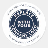 Werbemarken für Unternehmen hinzufügen Runder Aufkleber (Vorderseite)