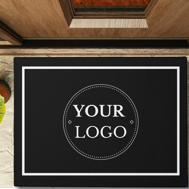 Werbemarken für Unternehmen - Weißes Grenz-Markenz Fußmatte (Von Creator hochgeladen)