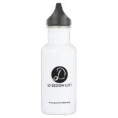 Werbemarken mit Ihrem Logo und Ihrer Website Edelstahlflasche (Links)