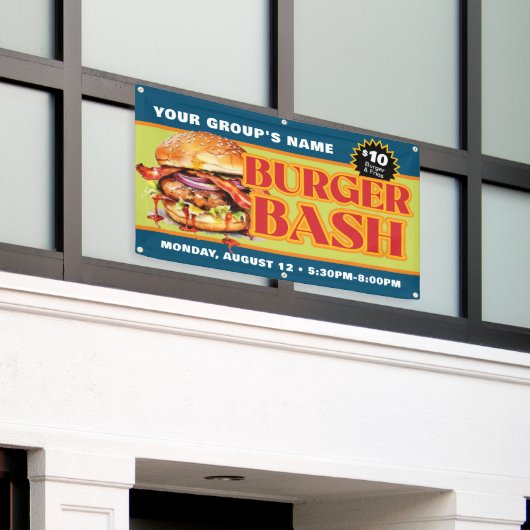 Werbemaßnahmen für kundenspezifische Burger-Bash-F Banner (Äußeres Gebäude)