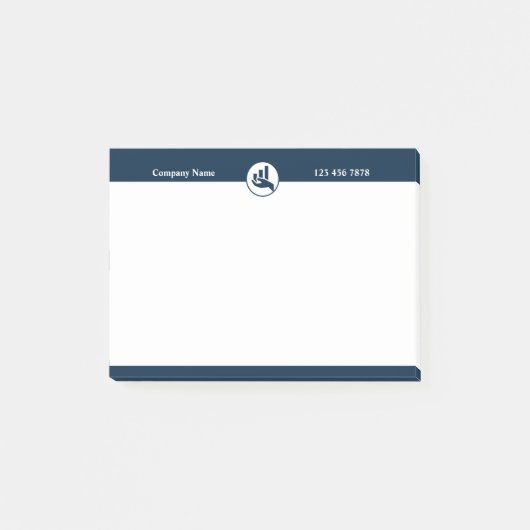 Werbemaßnahmen Swag White Blue Post-it Notes Post-it Klebezettel (Vorderseite)