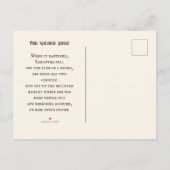 Werbematerial des Autors als verschleierte Kante Einladungspostkarte (Rückseite)