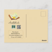 Werbematerial des Autors als verschleierte Kante Postkarte (Rückseite)