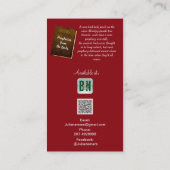 Werbematerial des Autors Burgund Visitenkarte (Rückseite)