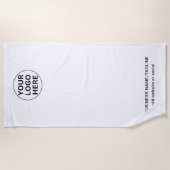 Werbematerial für Schwarz-Weiß-Firmenlogo und Text Strandtuch (Vorderseite)