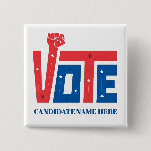 Werbemittel für politische Wahlkampagnen Button