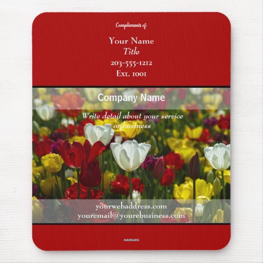 Werbemousepad-Blume - HAMbyWG Mousepad (Vorne)