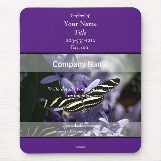 Werbemousepad Butterfly Theme - HAMbyWG Mousepad (Vorne)