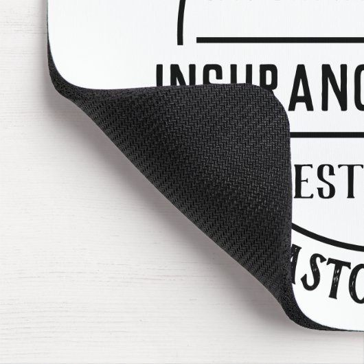Werbemousepad der Versicherungsgesellschaft Mousepad (Ecke)
