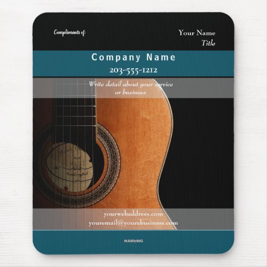 Werbemousepad Half Guitar - HAMbyWG Mousepad (Vorne)