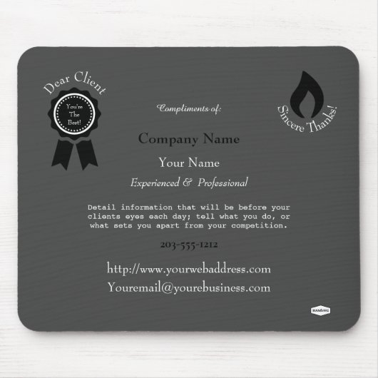 Werbemousepad - HAMbyWG Mousepad (Vorne)