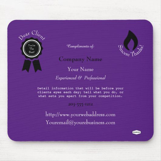 Werbemousepad - HAMbyWG Mousepad (Vorne)