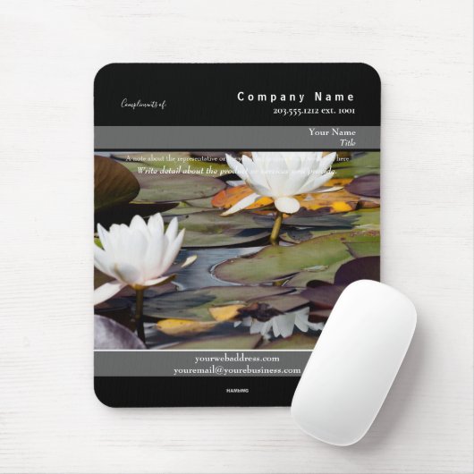 Werbemousepad Lily Pods Theme - HAMbyWG Mousepad (Mit Mouse)