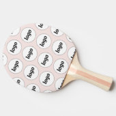Werbemuster für Logos Rosa Tischtennis Schläger (Seitenansicht)
