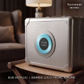 Werben Sie Ihr eigenes Firmenlogo, Blue Metallic Magnet