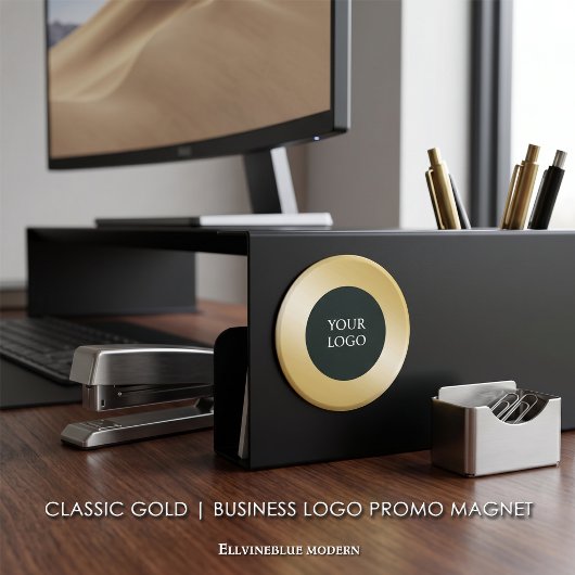 Werben Sie Ihr eigenes Firmenlogo, Gold Magnet