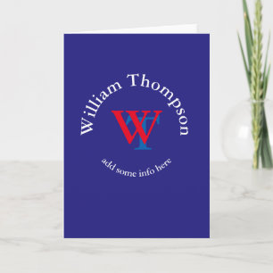 Werben Sie selbst Logo rot/blau/monogramm