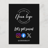 Werben wir auf der Social QR-Code-Website Postkarte (Vorderseite)