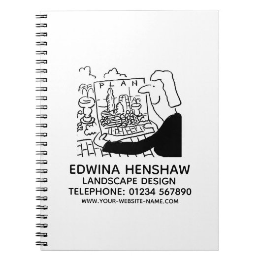 WerbeNotebook für Garten- und Landschaftsgestaltun Notizblock (Vorderseite)