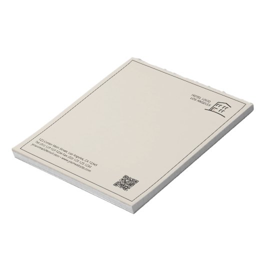 Werbenotiz für QR-Code-Geschäftslogos Notizblock (Rotiert)