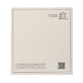 Werbenotiz für QR-Code-Geschäftslogos Notizblock (Vorderseite)