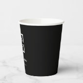 Werbepapier-Cups mit dem Logo "Black Custom" Pappbecher (Links)