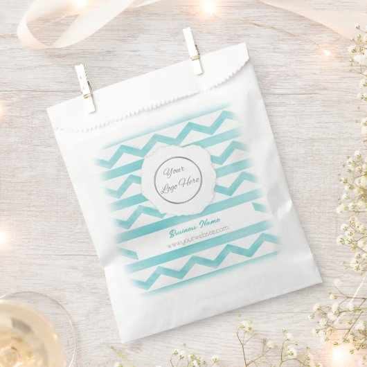 Werbepapier für blaues Logo Geschenktütchen (Ausgeschnitten)