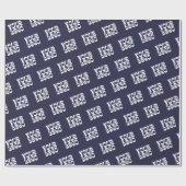 Werbepapier für das blaue Firmenlogo der Navy Geschenkpapier (Flach)