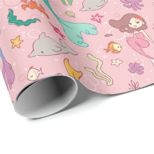 Werbepapier für Meerjungfrauen und Freunde unter W Geschenkpapier (Rolleneckpunkt)