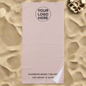 Werbepinke Firmenlogos und Text Strandtuch