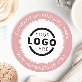 Werbepinke für Firmenlogos mit eigener Markenbezei Runder Pappuntersetzer