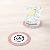 Werbepinke für Firmenlogos mit eigener Markenbezei Runder Pappuntersetzer (Vor Ort)