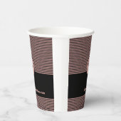 Werbepinke und schwarze Friseursalon Pappbecher (Rechts)