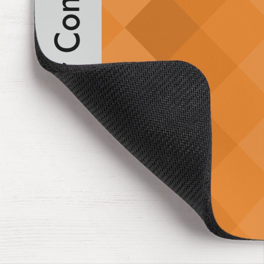 Werbepixel Muster Grau schwarz Orange Mousepad (Ecke)