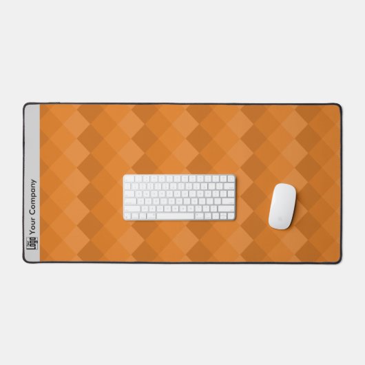 Werbepixel Muster Grau schwarz Orange Schreibtischunterlage (Tastatur & Maus)